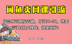 外面这份课卖 698，闲鱼卖网课引流创业粉，新手也可日引50+流量