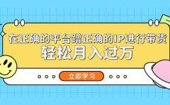 在正确的平台蹭正确的IP进行带货