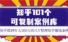知乎101个可复制案例库，知乎做到年入500万的大V整理知乎賺钱案例