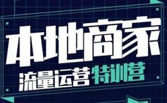 本地商家流量运营特训营,四大板块30节,本地实体商家必看课程