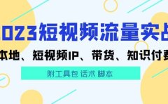 2023短视频流量实战 本地、短视频IP、带货、知识付费