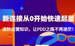 新连接从0开始快速起量：进阶运营知识，让PDD之路不再迷茫