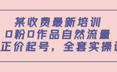 某收费最新培训：0粉0作品自然流量+正价起号，全套实操课