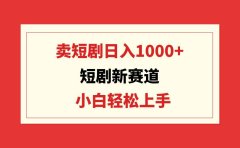 短剧新赛道:卖短剧日入1000+,小白轻松上手,可批量