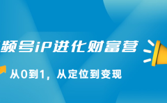 视频号iP进化财富营第1期，21天从0到1，从定位到变现