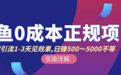 宇晨闲鱼无货源，十几节课程丰富讲诉闲鱼卖货技巧，价值6980