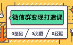 人人必学的微信群变现打造课，让你的私域营销快人一步（17节-无水印）