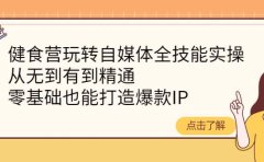健食营玩转自媒体全技能实操,从无到有到精通,零基础也能打造爆款IP