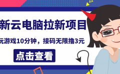 最新云电脑平台拉新撸3元项目，10分钟账号，可批量操作【详细视频教程】
