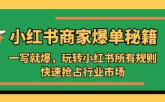 小红书·商家爆单秘籍：一写就爆，玩转小红书所有规则，快速抢占行业市场