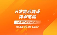 蓝海项目,B站情感赛道——教聊天技巧,小白都能一天搞定1000+