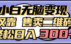 小白无脑变现,仅靠售卖二维码,轻松日入300+