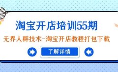 淘宝开店培训55期:无界人群技术-淘宝开店教程打包下载