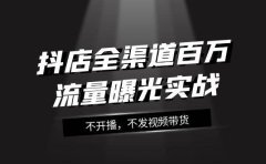 抖店-全渠道百万流量曝光实战，不开播，不发视频带货（16节课）