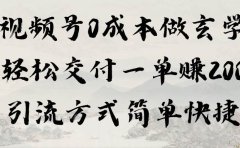 视频号0成本做玄学轻松交付一单赚200引流方式简单快捷(教程+软件)