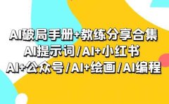 AI破局手册+教练分享合集:AI提示词/AI+小红书 /AI+公众号/AI+绘画/AI编程