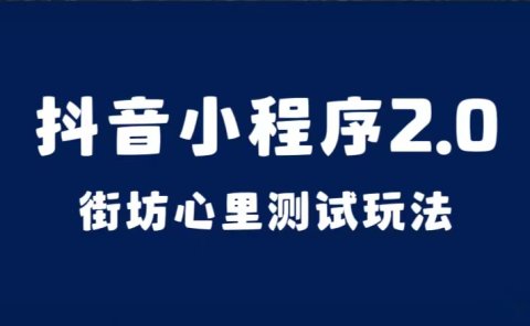 抖音小程序2.0(街坊心里测试玩法)整套视频手把手实操课程,含素材