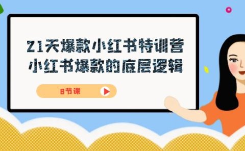 21天-爆款小红书特训营,小红书爆款的底层逻辑(8节课)