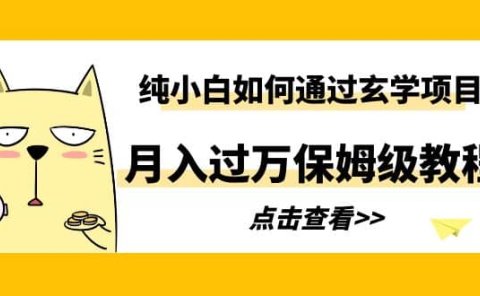 纯小白如何通过玄学项目月入过万保姆级教程
