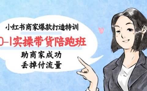小红书商家爆款打造特训(14期)0-1实操带货陪跑班,助商家成功丢掉付流量