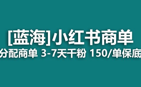 2023蓝海项目,小红书商单,快速千粉,长期稳定,最强蓝海没有之一
