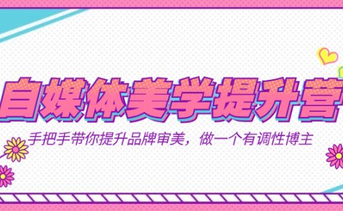 自媒体-美学提升营 手把手带你提升-品牌审美,做一个有调性博主(11节课)