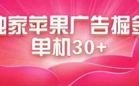 最新苹果系统独家小游戏刷金 单机日入30-50 稳定长久吃肉玩法