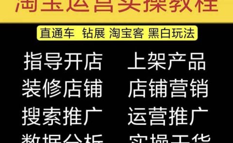 2023淘宝开店教程0基础到高级全套视频网店电商运营培训教学课程（2月更新）