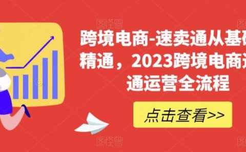 速卖通从0基础到精通,2023跨境电商-速卖通运营实战全流程