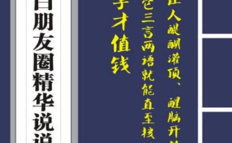 毛小白内容合集《朋友圈说说精华1000+》好的文字才值钱（第1部+2部）