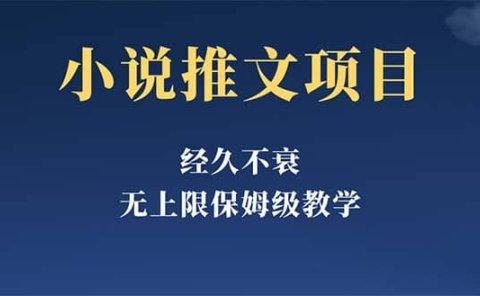 经久不衰的小说推文项目,单号月5-8k,保姆级教程,纯小白都能操作