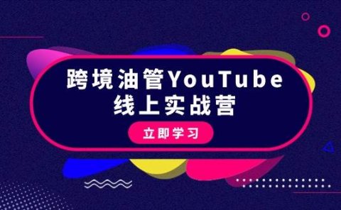 跨境油管YouTube线上营:大量实战一步步教你从理论到实操到赚钱(45节)