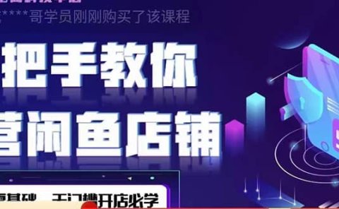 2022版-闲鱼店铺0基础运营实战教学：一部手机，一张卡即可开店做电商