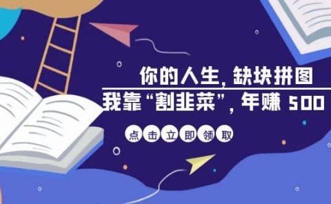 某高赞电子书《你的 人生,缺块 拼图——我靠“割韭菜”,年赚 500 万》