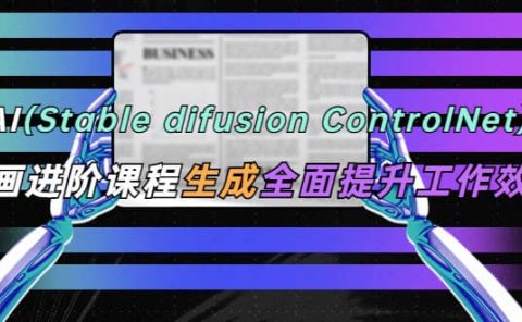 AI(stable difusion ControlNet)绘画进阶课程 办公场景 全面提升工作效率