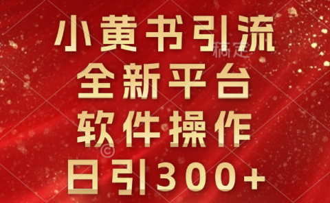 小黄书引流，全新平台，软件操作，日引300+