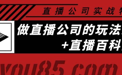 老陈·直播公司实战特训：做直播公司的玩法大全+直播百科全书