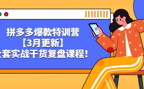 拼多多爆款特训营【3月更新】，全套实战干货复盘课程