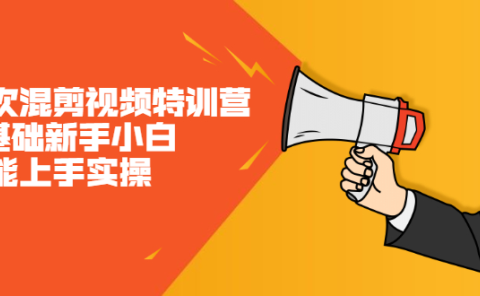 二次混剪视频特训营，0基础新手小白都能上手实操，两天开干