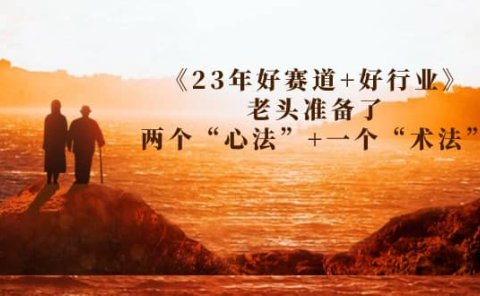 某收费文章《23年好赛道+好行业》老头准备了两个“心法”+一个“术法”