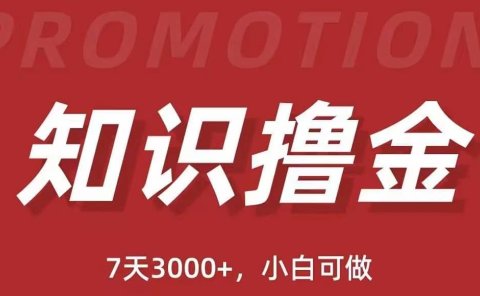 抖音知识撸金项目:执行力强当天见收益(教程+资料)