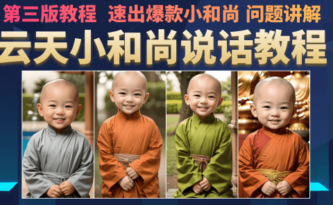 云天小和尚会说话,7天万粉(第3版教程)