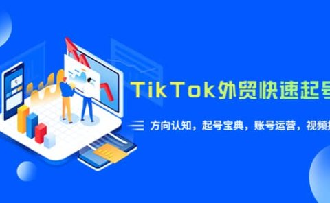 TikTok/外贸·快速起号课，方向认知，起号宝典，账号运营，视频拍摄(33节)
