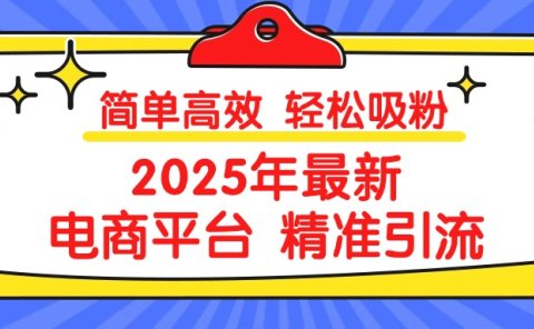 2025年最新电商平台精准引流 简单高效 轻松吸粉