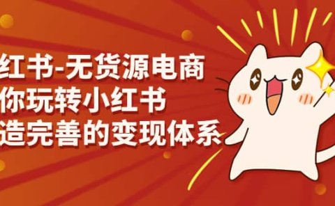 小红书-无货源电商,带你玩转小红书,打造完善的变现体系