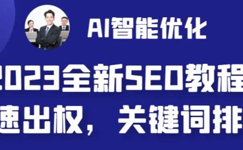 2023最新网站AI智能优化SEO教程,简单快速出权重,AI自动写文章+AI绘画配图