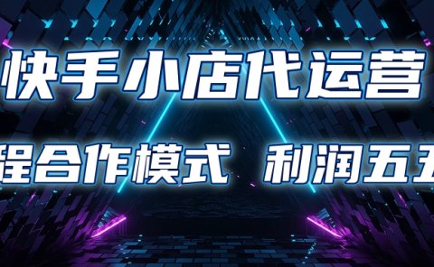 快手小店代运营 限时托管计划合作模式 利润五五分成