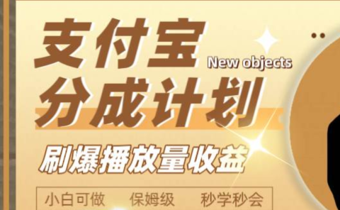 日入2000+的支付宝分成计划,刷爆播放量收益