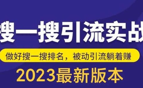 外面收费980的最新公众号搜一搜引流实训课，日引200+