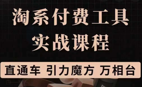 淘系付费工具实战课程【直通车、引力魔方】战略优化，实操演练（价值1299）